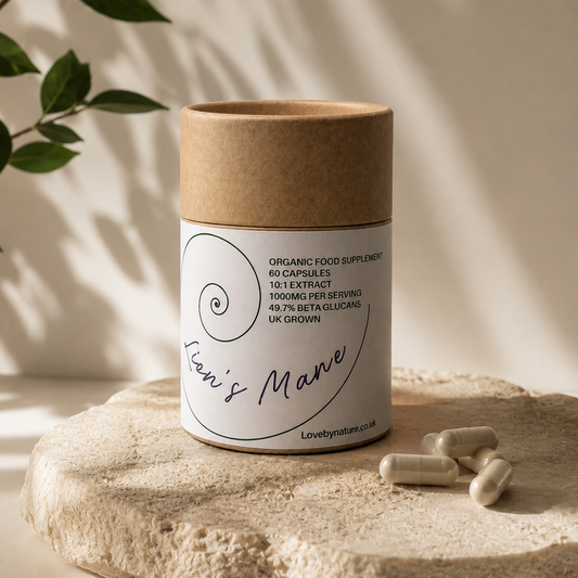 Organic Extracted Lion's Mane Mushroom Capsules | UK Grown