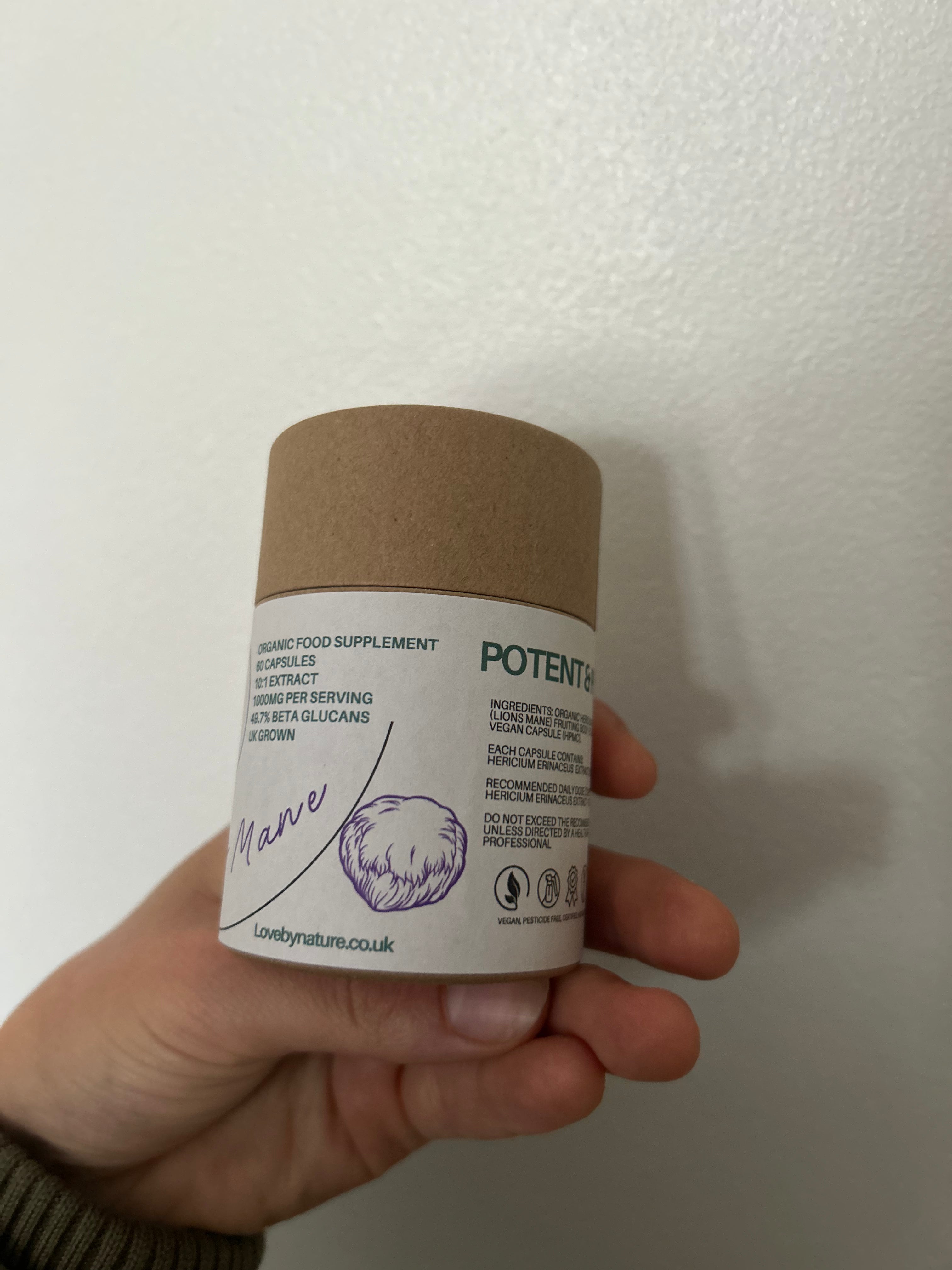 Lion’s Mane | Organic Extracted Mushroom Capsules | UK Grown